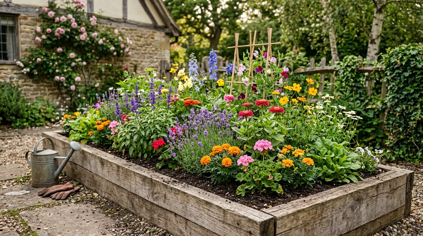 Cool-Tone Flower Garden